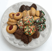 Chocolate and Vanilla Butter Cookies -assorted (Per Pound)